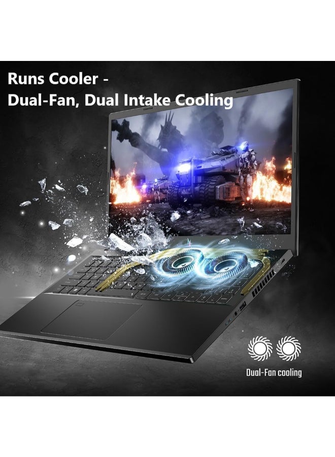 Acer - Nitro V 15 Gaming Laptop With 15.6-Inch Display, Core i7-13620H Processor/64GB RAM/2TB SSD/8GB NVIDIA GeForce RTX 4060 Graphics/Windows 11 Pro + Microsoft Office Lifetime License English Black - Image 1