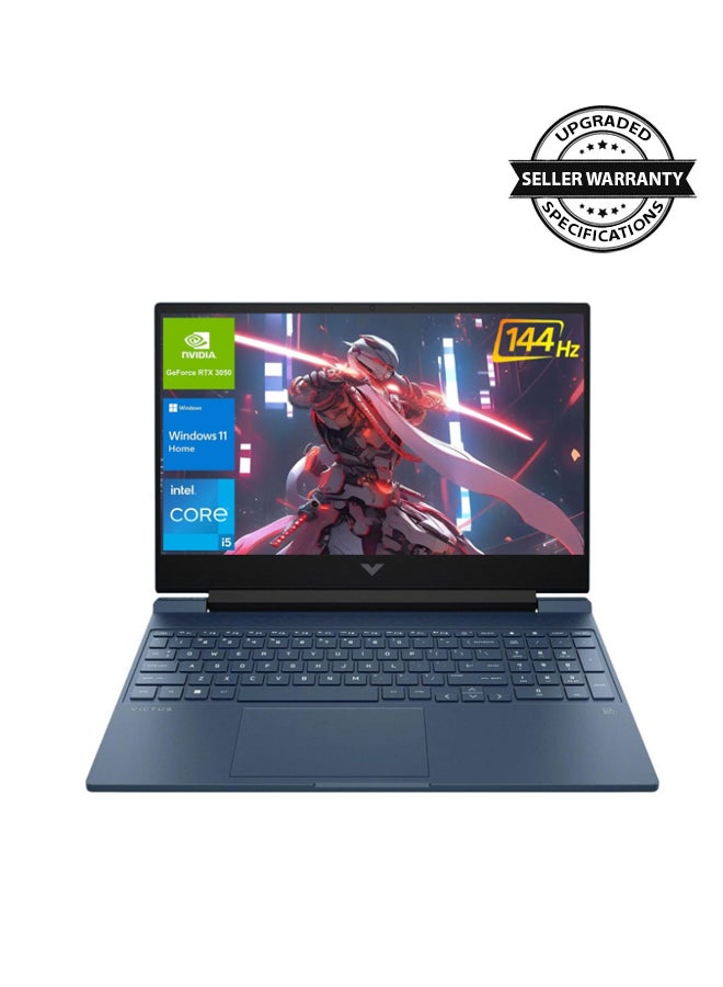 HP - Victus (Upgraded Version) Laptop With 15.6-Inch Display, Core i5-12450H Processor/32GB RAM/1TB SSD/4GB NVIDIA GeForce RTX 3050 Graphics/Windows 11 Pro English/Arabic Blue - Image 1