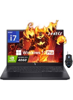 Nitro V 15 Gaming Laptop With 15.6-Inch Display, Core i7-13620H Processor/64GB RAM/1TB SSD/8GB NVIDIA GeForce RTX 4060 Graphics/Windows 11 Pro With Gaming Mouse English/Arabic Obsidian Black - pnsku/N70130761V/45/_/1732514430/b78dd1ca-5c7e-4725-8274-c6e1c2442323