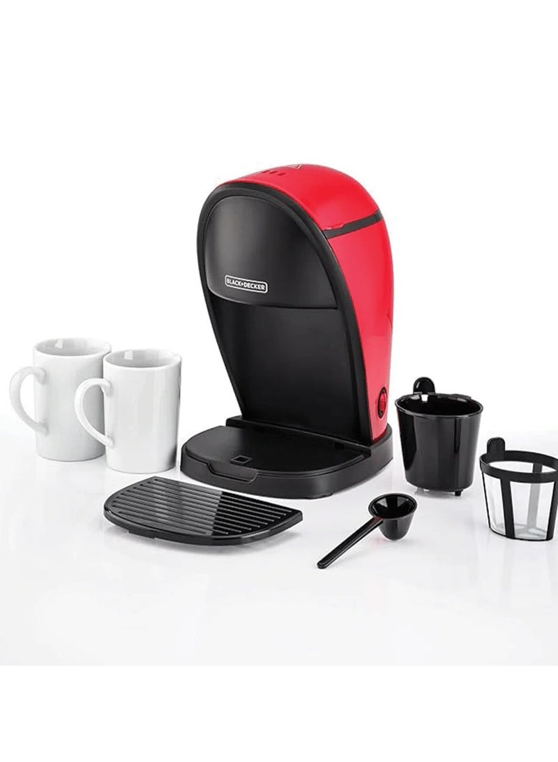 بلاك اند ديكر - American Coffee Maker 500 ml 450 W DCM48 Red/Black - Image 1