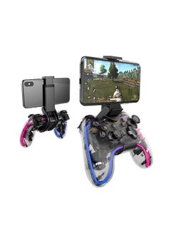 Pro Game Controller, Bluetooth Console Controller with RGB Lighting, Suitable for Racing Games and FPS Games on PC and PS4