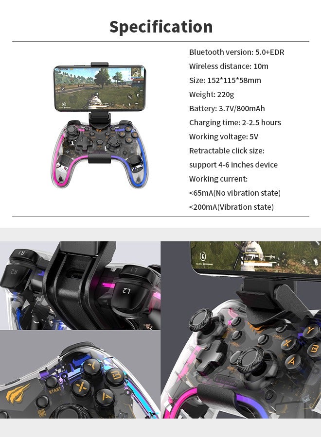 havit - Pro Game Controller, Bluetooth Console Controller with RGB Lighting, Suitable for Racing Games and FPS Games on PC and PS4 - Image 1