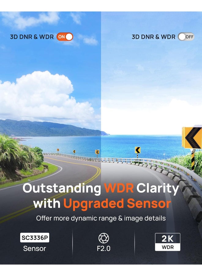 70mai M310 DashCam, 2K Resolution, Type-C Interface, Voice Control, MaiColor Vivid+ Solution, Night Owl Vision, WiFi & App, Optional Parking Mode, Upto 256GB Supported - Image 4