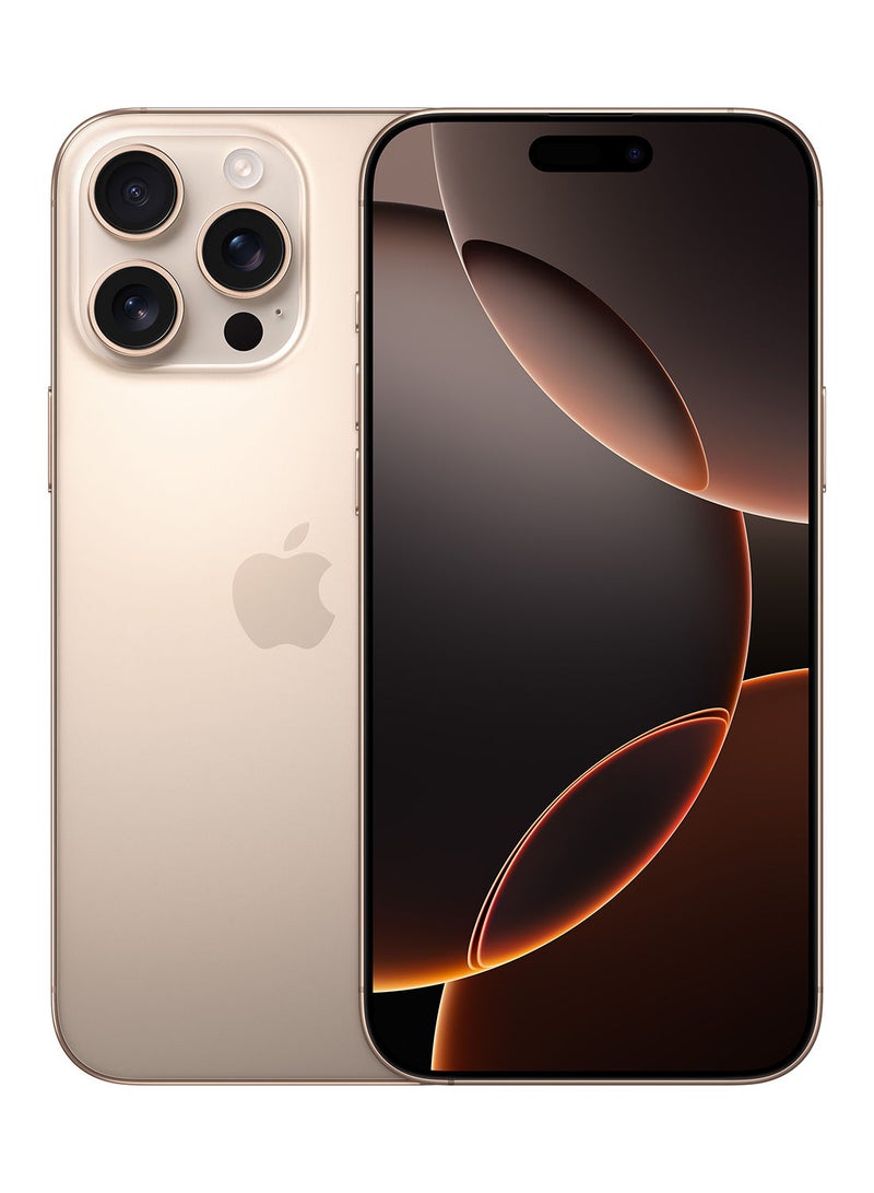 Apple - iPhone 16 Pro Max Physical Dual SIM 256GB Desert Titanium 5G With FaceTime - Image 1