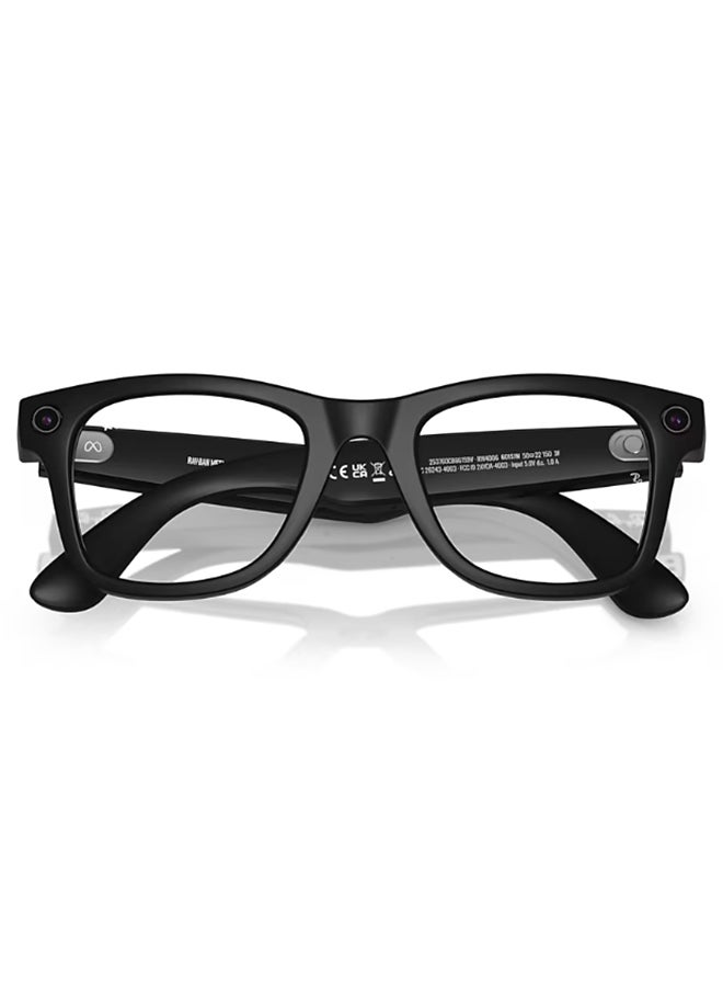 ميتا - Ray-Ban Wayfarer RW4008 Large Matte Black Clear Graphite Green Transition Black - Image 1