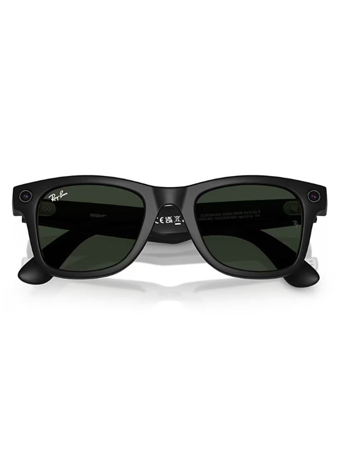 Ray-Ban Wayfarer RW4008 Large Matte Black Clear Graphite Green Transition Black