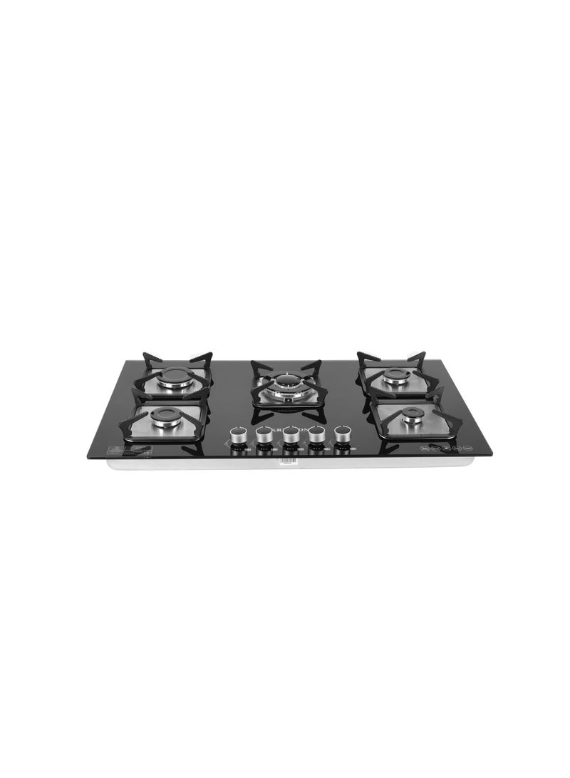 KRYPTON 2-In-1 Built-In Gas Hob - 5 Burners, Tempered Glass Top, Stove With Sabaf Burner, Low Consumption And Improved Flow For Efficient Heating/ Pulse Ignition System, Perfect For Residential Use, Apartment, 2 Years Warranty KNGC6434 Black - Image 4