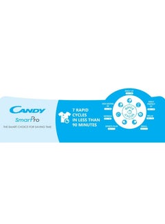كاندي 10 Kg Front Load Tumble Dryer WiFi-BT,1 Year Full Warranty CSOC10TRER19 Silver  - Image 2