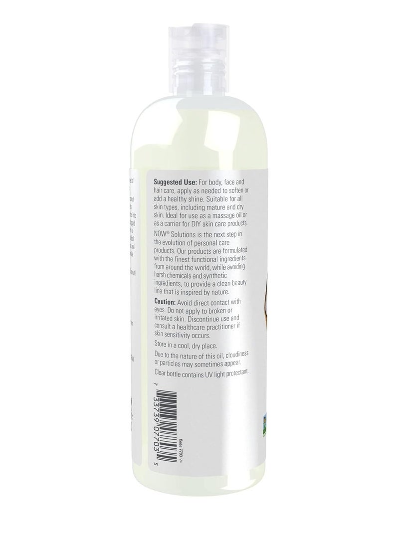 Now Foods Solutions, Liquid Coconut Oil, Light and Nourishing, Promotes Healthy-Looking Skin and Hair, 16-Ounce 473 mlml - Image 2