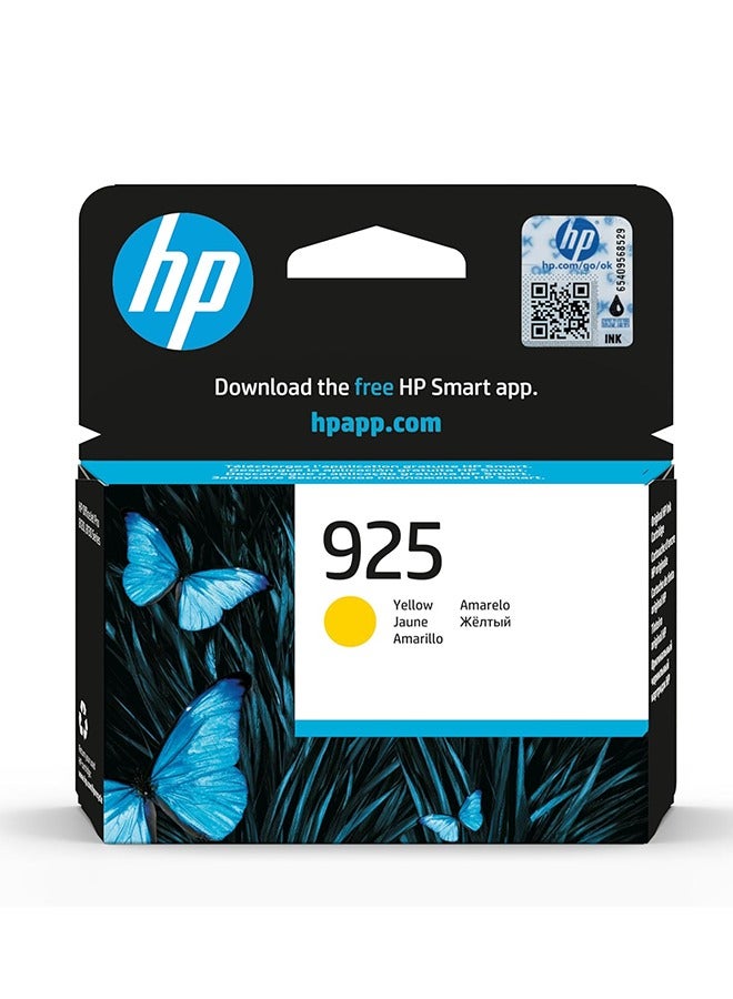 HP 925 Yellow Original Ink Cartridge | Works With OfficeJet Pro 8123, Officejet Pro 8120 Series, OfficeJet Pro 8130 Series Yellow - Image 1