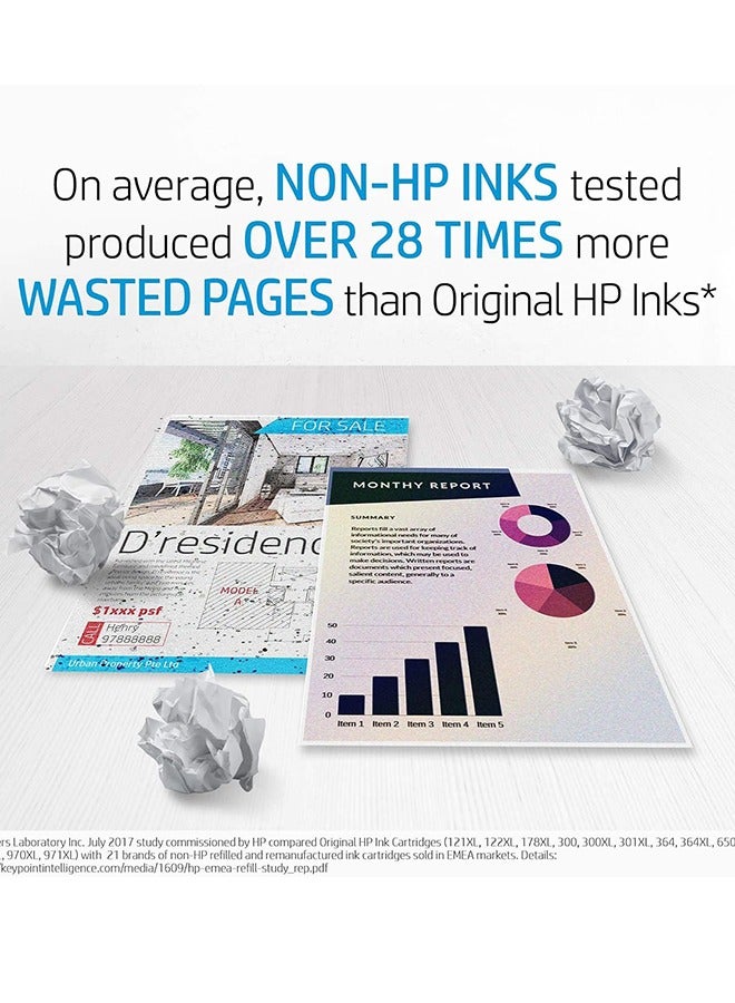 HP 925 Yellow Original Ink Cartridge | Works With OfficeJet Pro 8123, Officejet Pro 8120 Series, OfficeJet Pro 8130 Series Yellow - Image 5