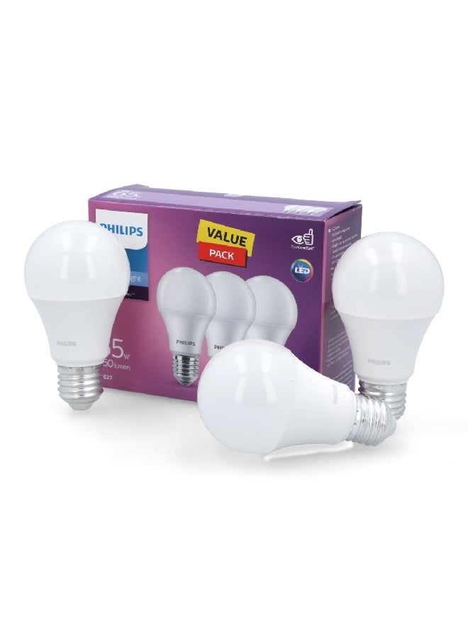 فيليبس 3-Piece 9W Non-Dimmable LED Bulb Cool Daylight 11.5 x 14.9 x 6.1 cm PHI-929002299486 Cool Daylight  - Image 2