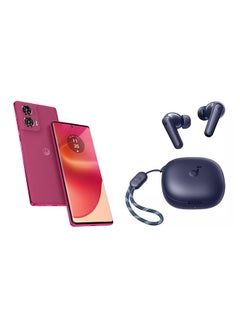 موتورولا Edge 50 Fusion Dual SIM Hot Pink 12GB RAM 512GB 5G - Middle East Version  With SoundCore Earbuds  - Image 1