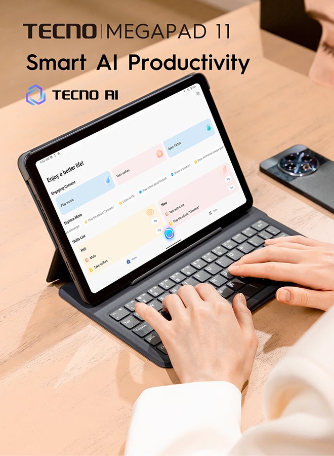 TECNO - MEGAPAD 11 inch vatality green 8GB RAM 256GB 4G LTE - Middle East Version - Image 1