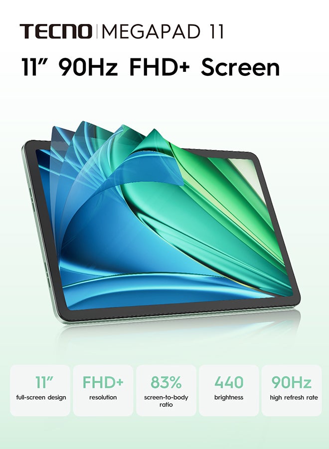 TECNO - MEGAPAD 11 inch vatality green 8GB RAM 256GB 4G LTE - Middle East Version - Image 1