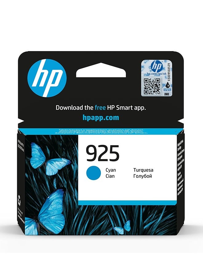 HP 925  Original Ink Cartridge | Works With OfficeJet Pro 8123, Officejet Pro 8120 series, OfficeJet Pro 8130 series Cyan  - Image 1
