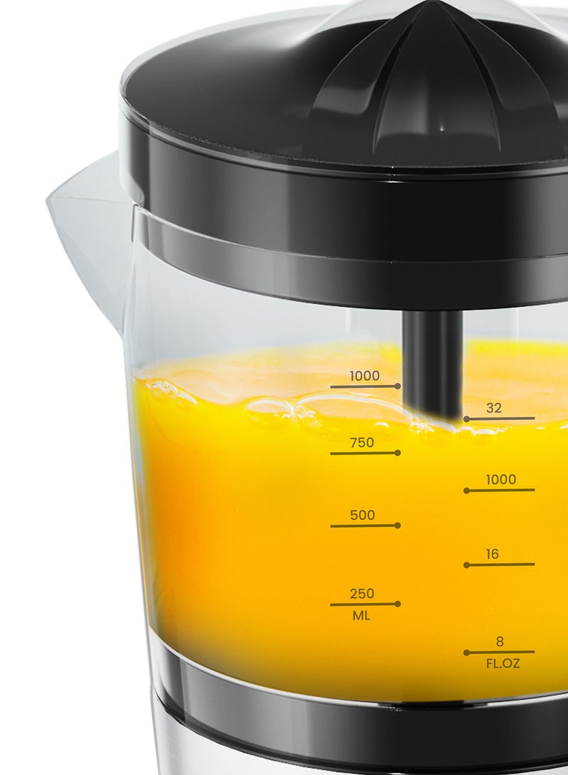 Clikon Citrus Juicer 40W, 1.0L – Powerful Electric Citrus Press for Fresh Orange, Lemon, and Lime Juice 40 W CK2688 Black/Clear - Image 3