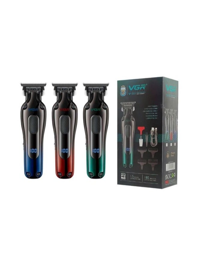 VGR - V-998 Clipper,DigitalDisplay,Combs,Multicolour 3 Hours Continuous Multicolour - Image 1