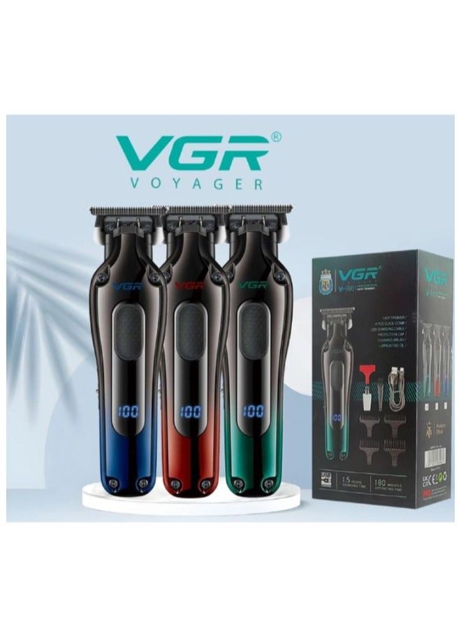 VGR - V-998 Clipper,DigitalDisplay,Combs,Multicolour 3 Hours Continuous Multicolour - Image 1