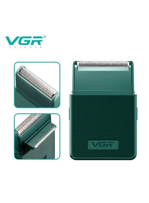 V-376 Foil Shaver For Men - Precision, USB Rechargeable, Pop-up Trimmer Green