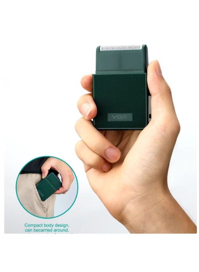 في جي آر V-376 Foil Shaver For Men - Precision, USB Rechargeable, Pop-up Trimmer Green - Image 3