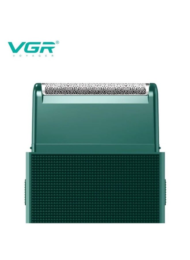 في جي آر V-376 Foil Shaver For Men - Precision, USB Rechargeable, Pop-up Trimmer Green - Image 2
