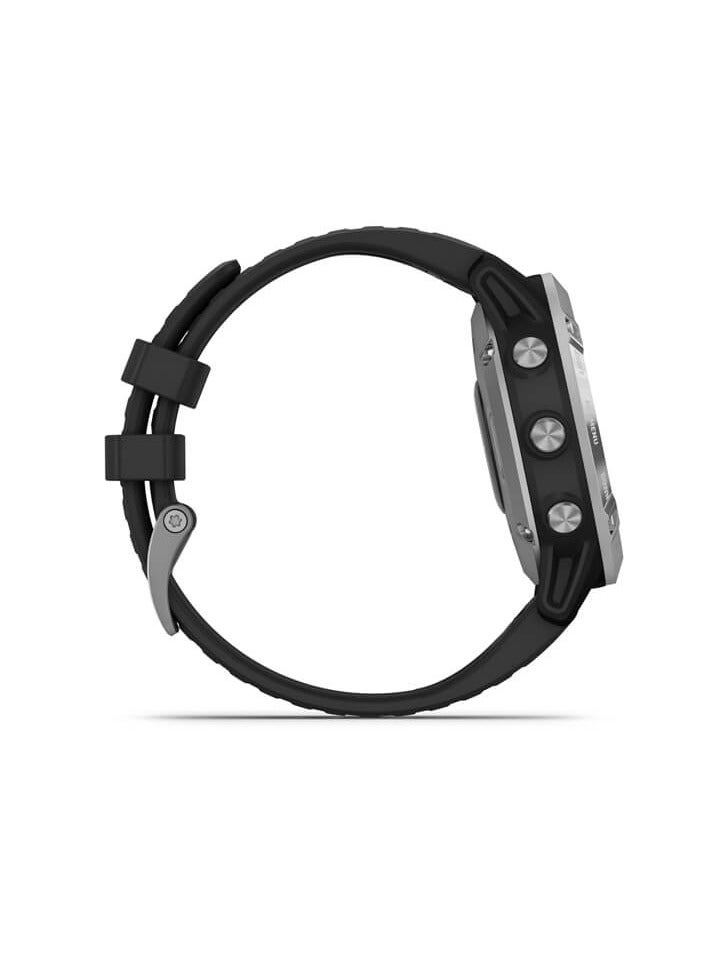 GARMIN Fenix 6 Solar Silver With Band Black - Image 4