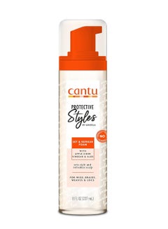 Cantu Protective Styles by Angela Set & Refresh Foam with Apple Cider Vinegar & Aloe, 8 Ounce 237 ml  - Image 1