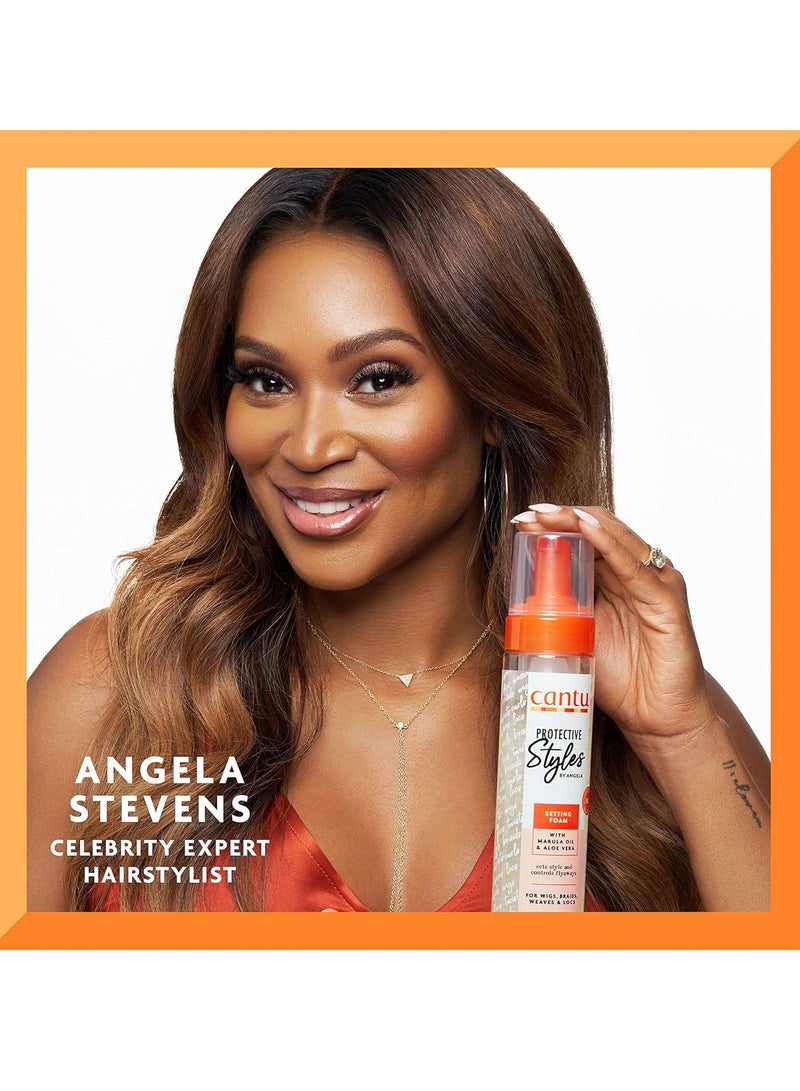 Cantu Protective Styles by Angela Set & Refresh Foam with Apple Cider Vinegar & Aloe, 8 Ounce 237 ml  - Image 3