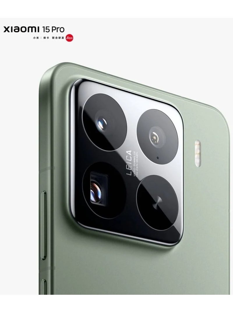 15 Pro Mobile 512GB 16GB RAM Leica Optics Summilux Lens｜Light Hunter 900 Image Sensor | 120mm Leica periscope telephoto| Hyper OS 2 | Qualcomm Snapdragon 8 Elite Green with Google play Chinese version