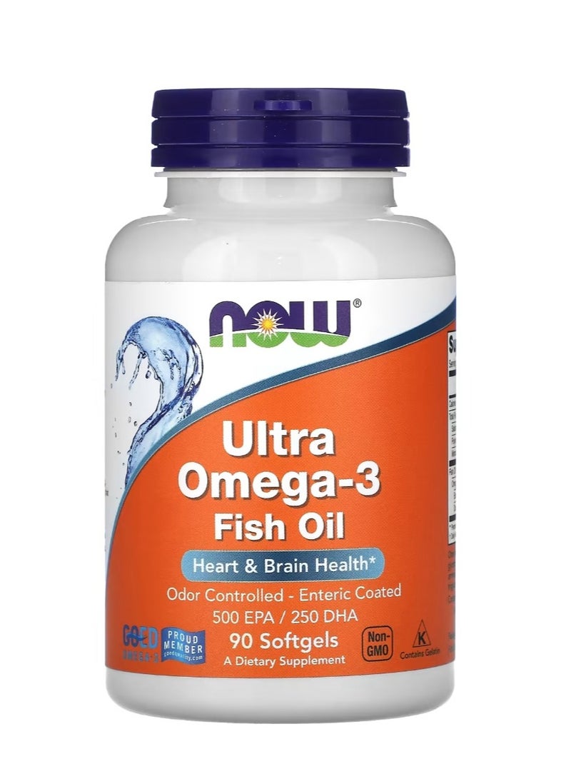 ناو فودز زيت السمك المعزز بأوميغا 3 90 كبسولة لينة - Image 1