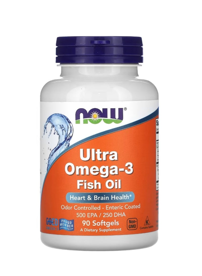 ناو فودز زيت السمك المعزز بأوميغا 3 90 كبسولة لينة - Image 1