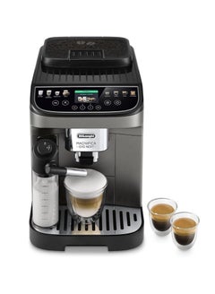 De'Longhi Magnifica Evo Next  – Fully Automatic Coffee Machine with 2.4 Inch TFT Colour Display & LatteCrema Milk System, 7 Direct Selection Buttons (Cappuccino, Espresso, Latte) 12 kg 1450 W ‎ECAM312.80.TB Titanium 