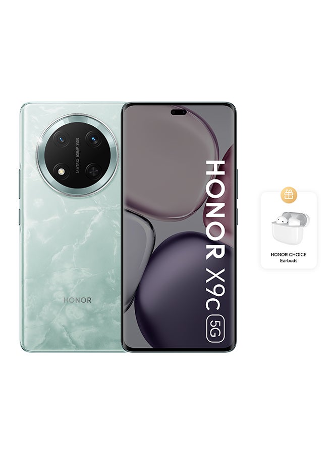 هونور هاتف HONOR X9c ثنائي الشريحة جاد سيان 12 جيجابايت RAM 256 جيجابايت 5G مع سماعات مجانية - نسخة الشرق الأوسط - Image 1