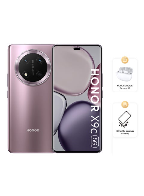 X9c Dual SIM Titanium Purple 12GB RAM 256GB 5G With Free Buds - Middle East Version