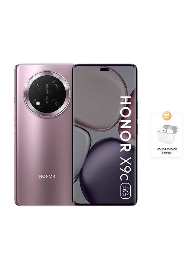 Honor X9c Dual SIM Titanium Purple 12GB RAM 256GB 5G With Free honor choice Earbuds - Middle East Version - Image 1