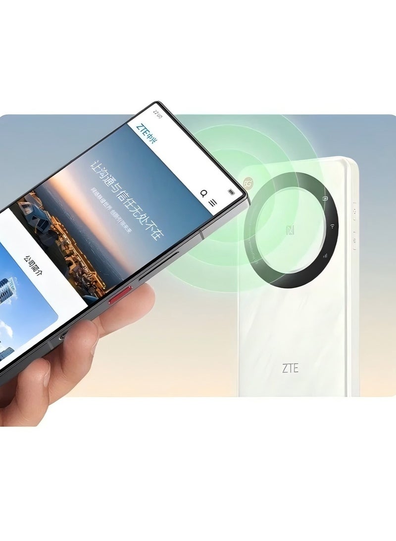 ZTE - 5G Portable WiFi Mobile Router U30 Air,Intelligent Dual Network up to 650Mbps NFC One Touch Connect 4500mAh Large Battery Unlock Global version White - Image 1