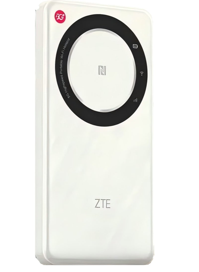 ZTE - 5G Portable WiFi Mobile Router U30 Air,Intelligent Dual Network up to 650Mbps NFC One Touch Connect 4500mAh Large Battery Unlock Global version White - Image 1