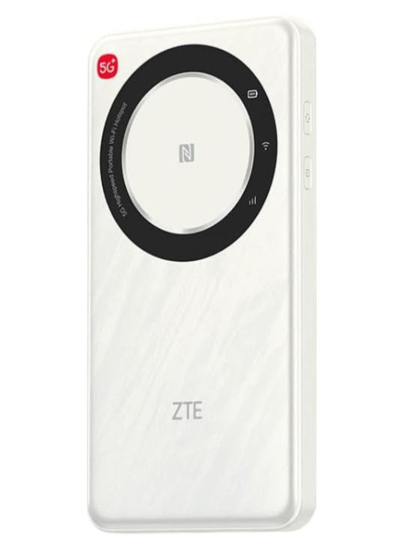 ZTE 5G Portable WiFi Mobile Router U30 Air,Intelligent Dual Network up to 650Mbps NFC One Touch Connect 4500mAh Large Battery Unlock Global version White - Image 1