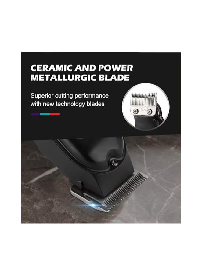 في جي آر VGR V-051 Professional Hair Clipper, Salon Trimmer for men, Digital Display, Ceramic & Powder Metallurgic Blades, 2500mAh Lithium Battery, 300 minutes Runtime, 4 Guide Combs (Black) Black - Image 4