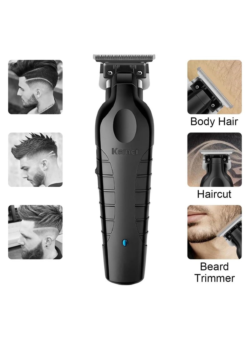 Kemei - Professional Cordless Men's Shaver Beard Trimmer Hair Clipper T-Blade Haircut Machine, KM-2299 - Image 1