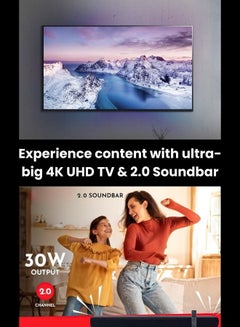 LG 65 Inch UHD UR80 4K Smart TV with HDR10 Pro, 50Hz, α5 AI Processor 4K Gen6, webOS 23, and 2.0 Channel 600W Soundbar, Bluetooth, USB, FM Radio TH-N322B + 65UR80006LJ+SOUNDBAR Black  - Image 4