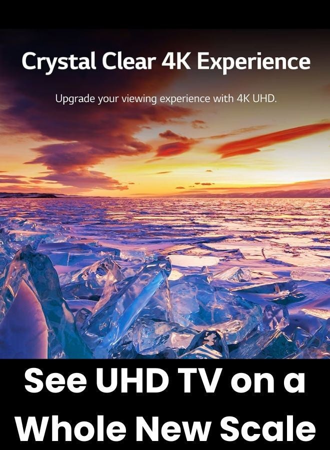 LG - 65 Inch UHD UR80 4K Smart TV with HDR10 Pro, 50Hz, α5 AI Processor 4K Gen6, webOS 23, and 2.0 Channel 600W Soundbar, Bluetooth, USB, FM Radio TH-N322B + 65UR80006LJ+SOUNDBAR Black - Image 1