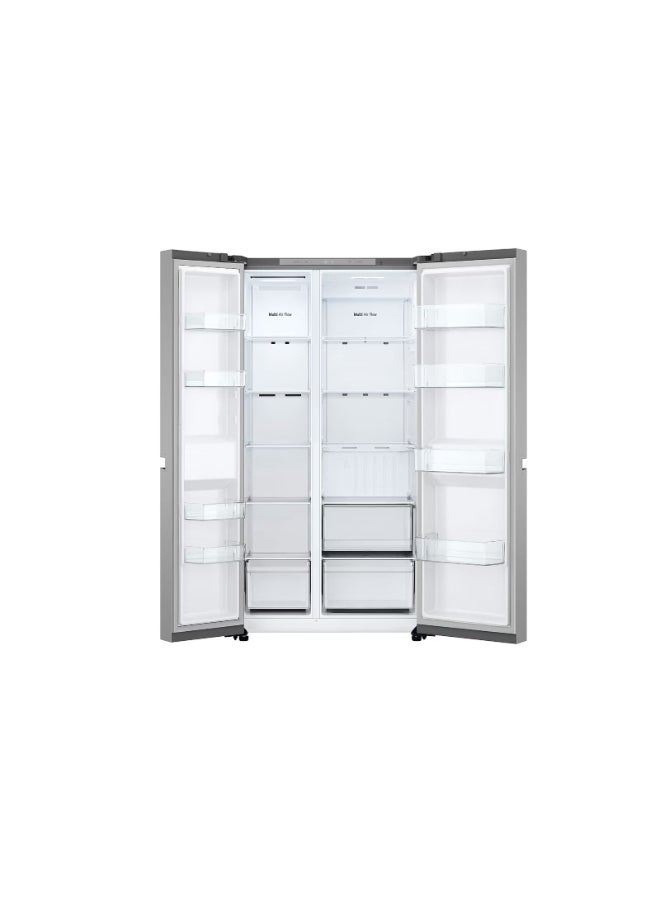 LG 703 Lite Gross /658 litre Net Capacity Side By Side Refrigerator New Design GR-B267KLJW Prime Silver - Image 3