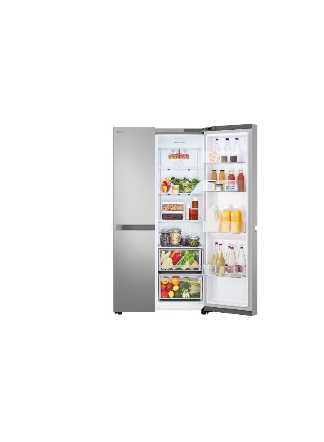 LG 703 Lite Gross /658 litre Net Capacity Side By Side Refrigerator New Design GR-B267KLJW Prime Silver - Image 4