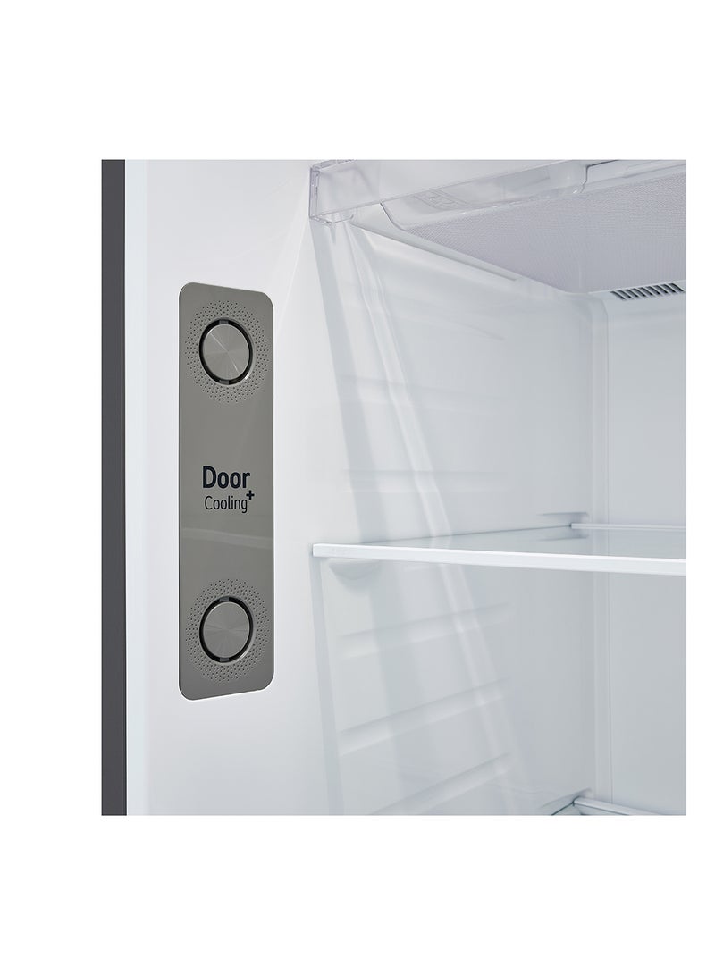 LG - 493 Litre Gross/461 litre Net Capacity Flat Door LINEAR Cooling Movable Twisting Ice Maker Refrigerator GR-B652PFFQ Silver - Image 1