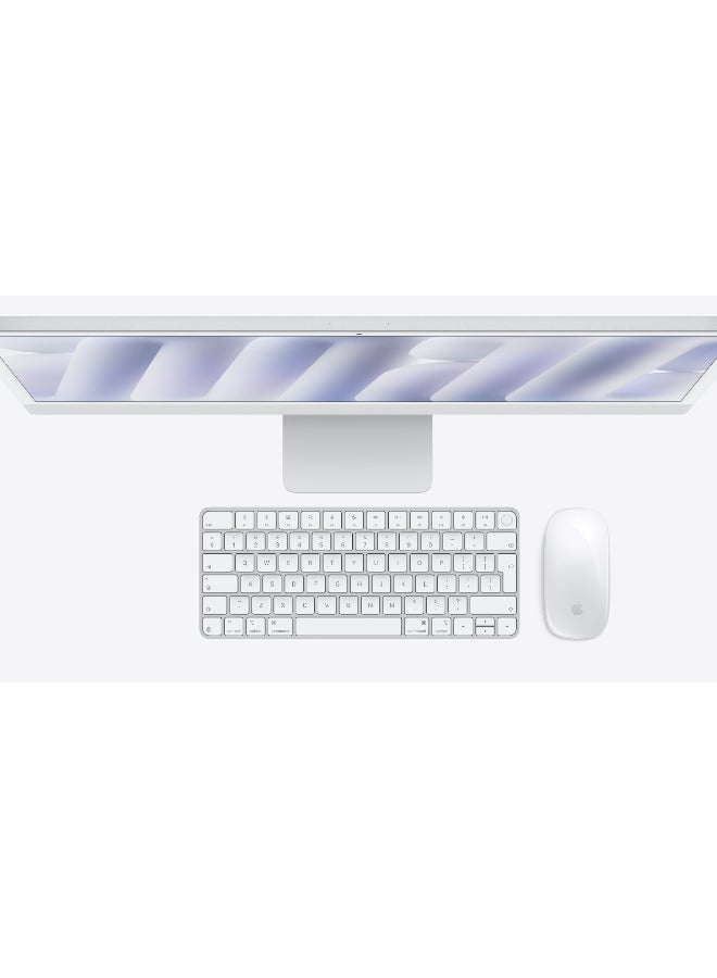 Apple - iMac with 24-inch Retina 4.5K Display, M4 Chip 10-Core CPU 10-Core GPU Processor/16GB RAM/256GB SSD/Mac OS X High Sierra English/Arabic Silver - Image 1