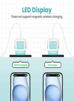 Ugreen 65W GaN Charger Robot Design Quick Charge 4.0 3.0 PPS For Macbook Laptop Tablet iPhone 16 15 14 Pro PD Fast USB Charger Blue/Pink  - Image 4