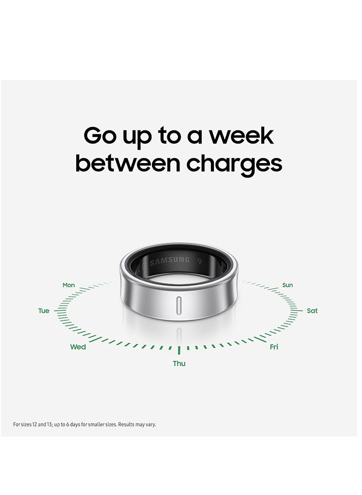 سامسونج Galaxy Ring Fitness Monitor Sleep Tracker AI Smart Ring Size 6 Titanium Silver - Image 2