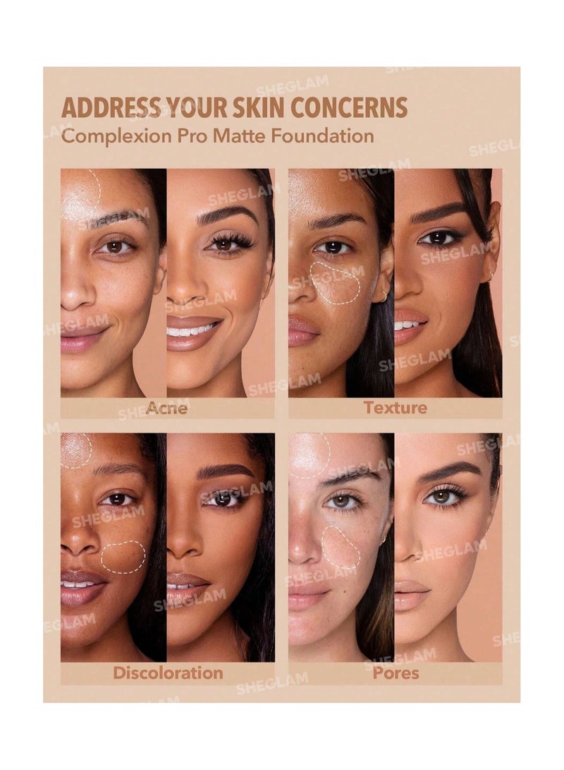 SHEGLAM - Complexion Pro Matte Foundation 30ml Acorn - Image 1